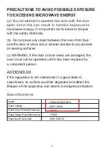 Preview for 2 page of Candy CMXG42DB-SASO User Instructions