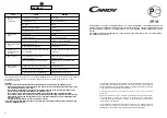 Предварительный просмотр 32 страницы Candy CN 63 T User Instructions