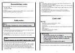 Preview for 3 page of Candy CNA 156 Instructions For Use Manual