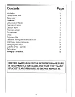 Preview for 3 page of Candy CNW 156 Instructions For Use Manual