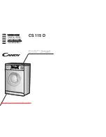 Предварительный просмотр 1 страницы Candy CS 115 D User Instructions