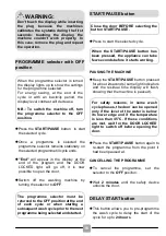 Preview for 16 page of Candy CSWS485TWMCE/1-S User Manual