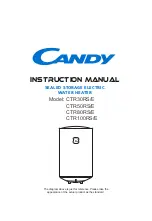 Candy CTR30RS/E Instruction Manual preview