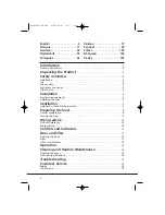 Preview for 2 page of Candy CV116-S Instruction Book