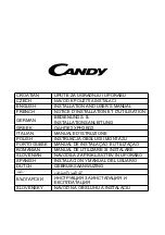 Preview for 1 page of Candy CVMA90N Installation And User Manual