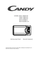 Preview for 29 page of Candy EGO-G25DCCH Owner'S Manual