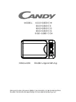 Preview for 56 page of Candy EGO-G25DCCH Owner'S Manual