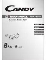 Предварительный просмотр 1 страницы Candy EVOC 781BT Instruction Book