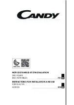 Preview for 1 page of Candy FCS 605 X Instructions For Installation And Use Manual