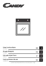 Candy FIDCX600 User Instructions preview