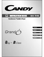 Candy GOC 781B Instruction Book preview