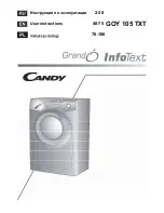 Candy GOY 105 TXT User Instructions предпросмотр