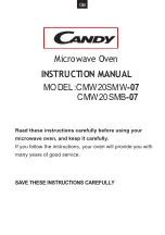 Preview for 3 page of Candy Idea CMW20SMW-07 User Instructions