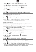 Preview for 18 page of Candy MIC 20G DFB Instructions For Use Manual