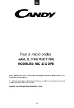 Preview for 22 page of Candy MIC 20G DFB Instructions For Use Manual