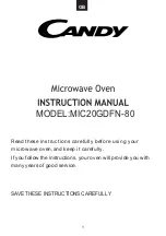 Preview for 3 page of Candy MIC20GDFN-80 User Instructions