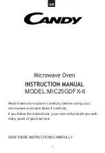 Preview for 3 page of Candy MIC25GDFX-6 User Instructions