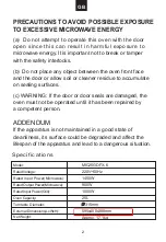 Preview for 4 page of Candy MIC25GDFX-6 User Instructions