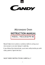 Preview for 2 page of Candy MICG25GDFN-80 User Instructions