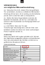 Preview for 62 page of Candy MIG25BNT User Instructions