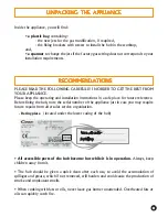 Preview for 3 page of Candy PA640-2 UK Instruction And Installation Manual