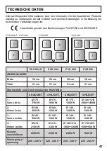 Предварительный просмотр 41 страницы Candy PVS 604 Instructions For Use And Installation