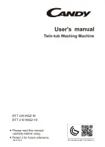 Предварительный просмотр 1 страницы Candy RTT 281WSZ-19 User Manual