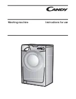Preview for 1 page of Candy Washing machine Instructions For Use Manual