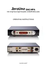 Canever ZeroUno DAC-HPA Operating Instructions Manual preview