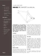 Предварительный просмотр 1 страницы Canfield Brothers NIMBLE 9 Owner'S Manual