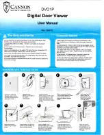 Предварительный просмотр 1 страницы Cannon Security Products DV01P User Manual