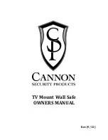 Предварительный просмотр 1 страницы Cannon Security Products Wall Safe Owner'S Manual