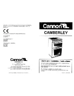 Предварительный просмотр 1 страницы Cannon CAMBERLEY 10101G Installation Instructions Manual