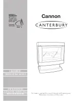 Cannon CANTERBURY FREESTANDING User Instructions preview