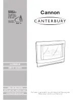 Cannon CANTERBURY User Instructions preview