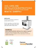 Cannon CAWDFS12 Use, Care And Installation Instructions preview