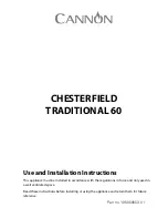 Cannon Chesterfield Traditional 60 C60GC Use And Installation Instructions preview