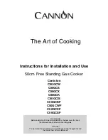 Preview for 1 page of Cannon Coniston C50GCW Instructions For Installation And Use Manual