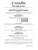 Preview for 33 page of Cannon Coniston C50GCW Instructions For Installation And Use Manual