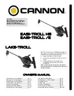 Preview for 1 page of Cannon EASI-TROLL /E Owner'S Manual