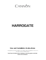 Предварительный просмотр 1 страницы Cannon harrogate Use And Installation Instructions