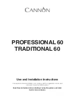 Preview for 1 page of Cannon Professional 60 User Instructions