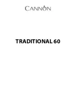 Cannon TRADITIONAL 60 Owner'S Manual preview