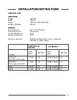 Preview for 25 page of Cannon WESTMINSTER 10550G MK2 Use And Installation Instructions