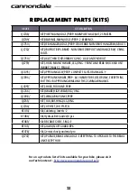 Preview for 32 page of Cannondale 120027.PDF Owner'S Manual Supplement