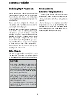 Preview for 4 page of Cannondale 120858 Owner'S Manual Supplement