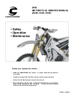 Cannondale 2002 C440 Owner'S Manual preview