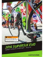 Preview for 1 page of Cannondale 2016 SUPERSIX EVO Owner'S Manual Supplement