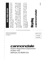 Preview for 99 page of Cannondale Bicycle Owner'S Manual