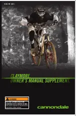 Preview for 1 page of Cannondale Claymore Owner'S Manual Supplement